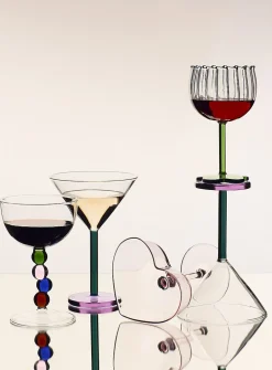 Heart cocktail glasses