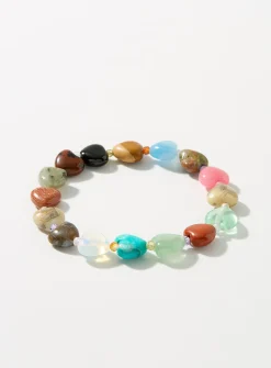 Heart natural stone bracelet