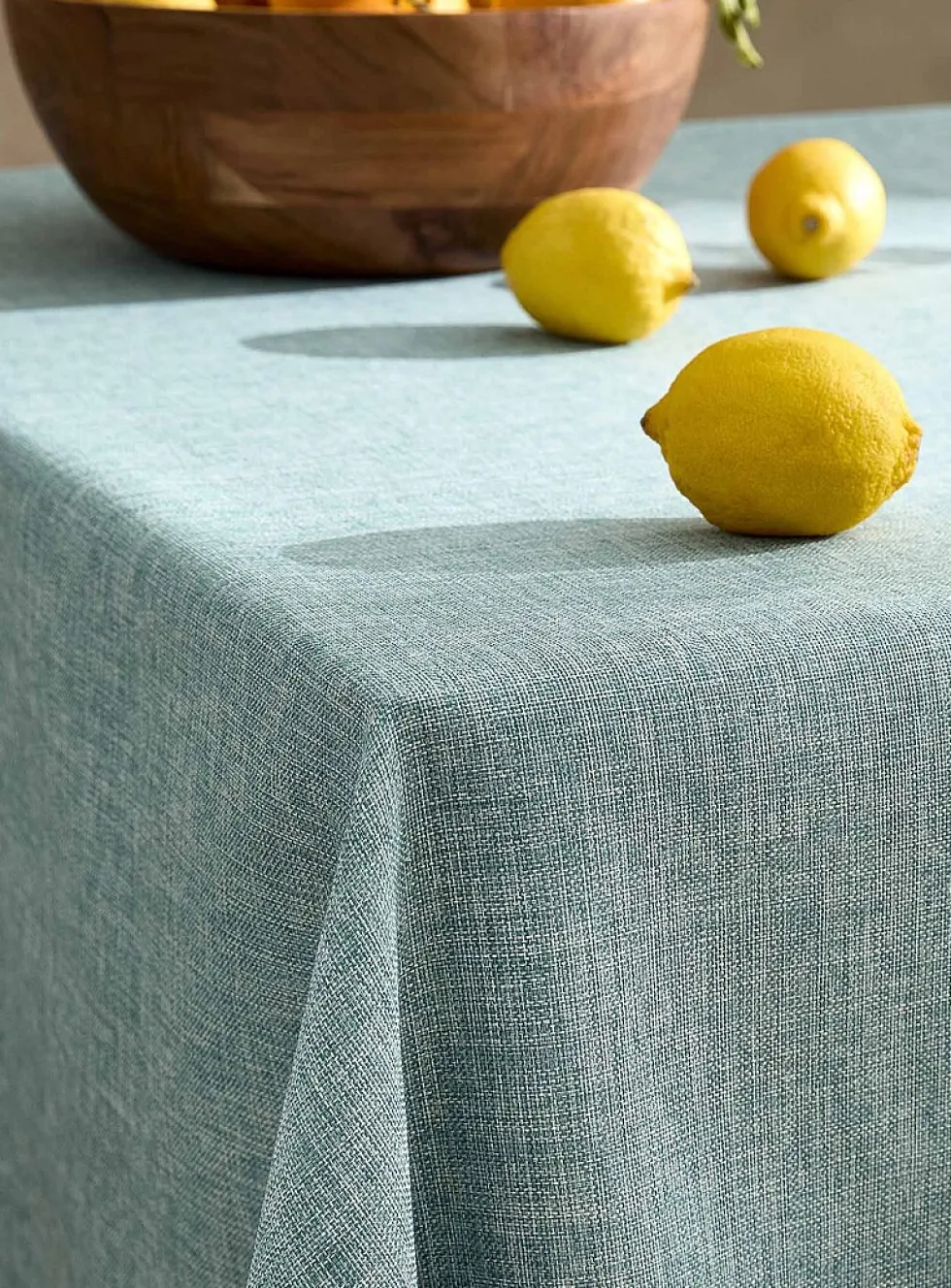 Heather blue jacquard tablecloth