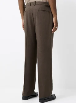 Heathered pleated pant