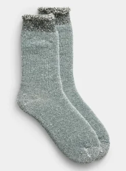 Heathered thick knit socks