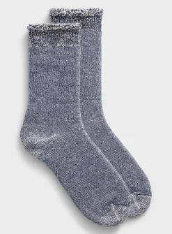 Heathered thick knit socks