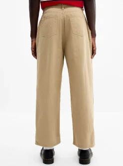 Heavy twill pleated pant