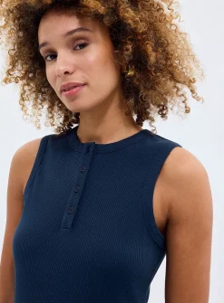 Henley mixed media dress