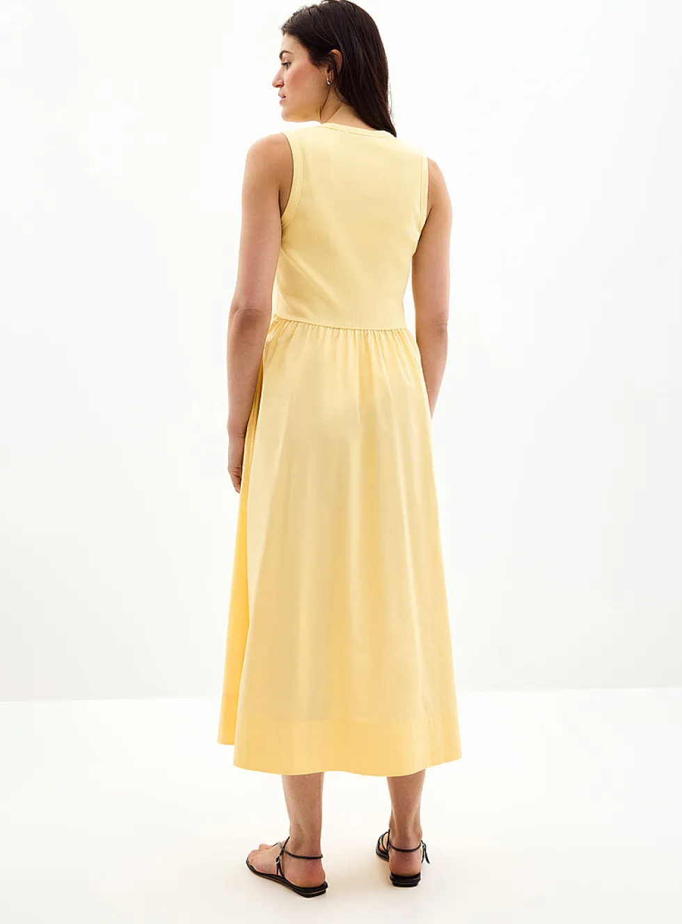Henley mixed media dress