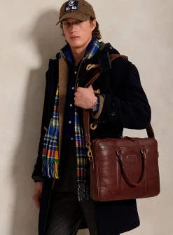 Heritage leather messenger bag