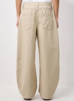 Herringbone weft 5-pocket pant