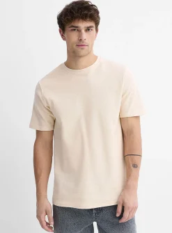 Herringbone-textured T-shirt