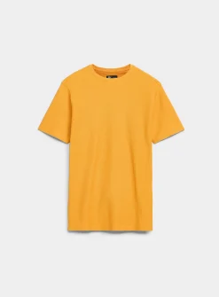 Herringbone-textured T-shirt