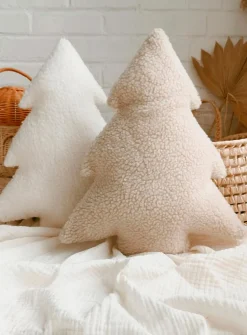 High-pile fleece fir cushion