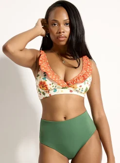 High-rise bikini bottom
