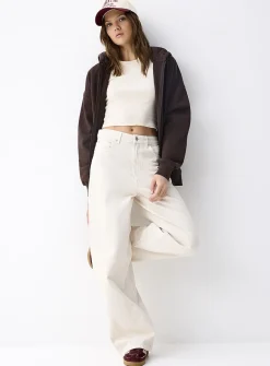 High-rise wide-leg jean