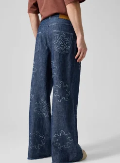 Holey suns loose chambray pant