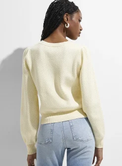 Honeycomb textured sweater
