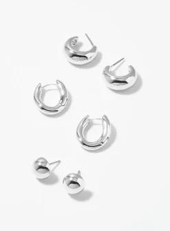 Hoop-and-ball earrings