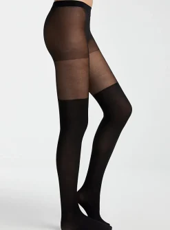 Illusion thigh-high tights