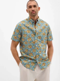Illustrated floral shirt