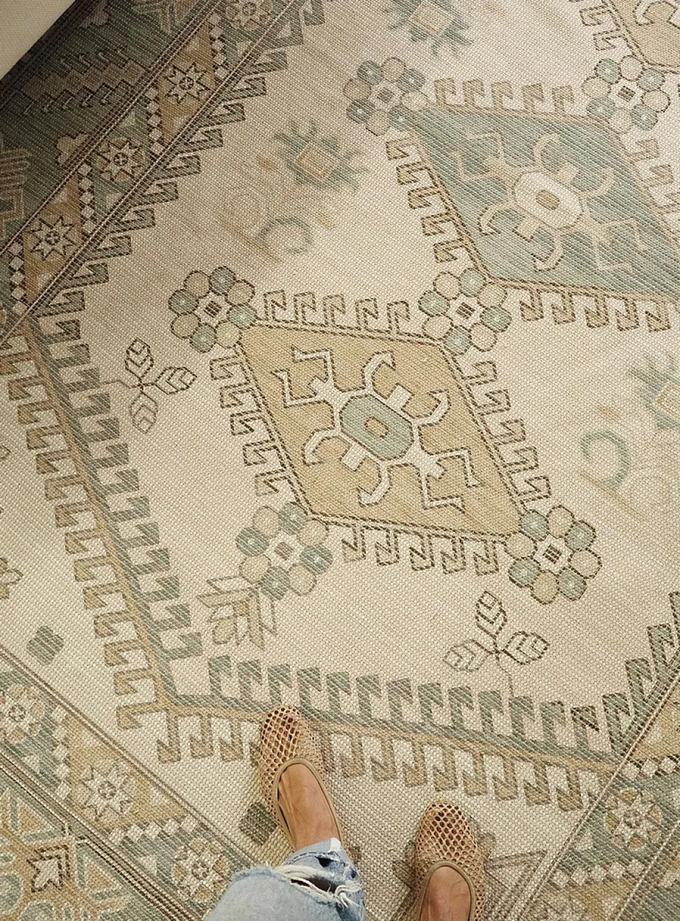 Iman ancient geometry handcrafted rug