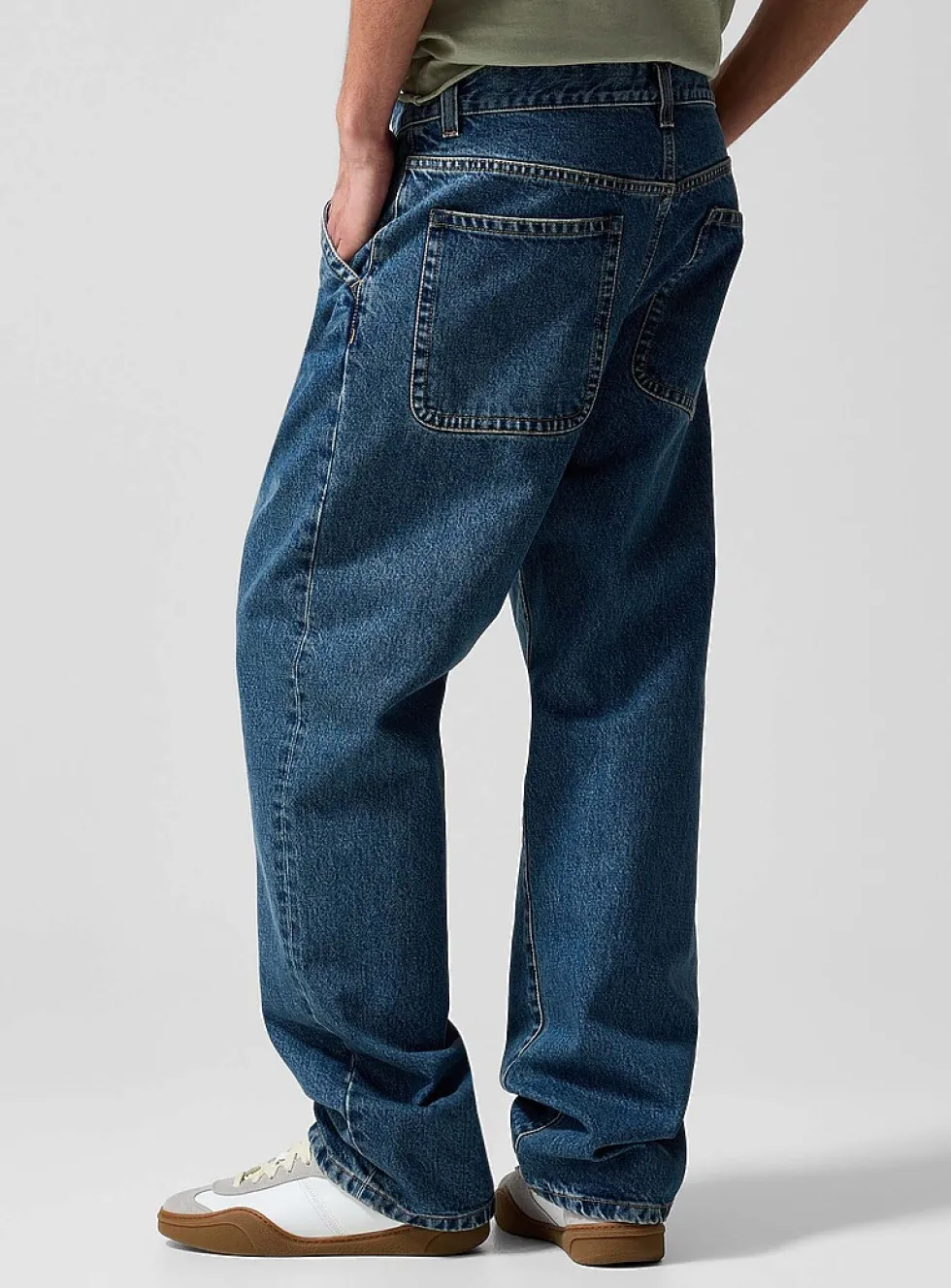 Indigo baggy jean