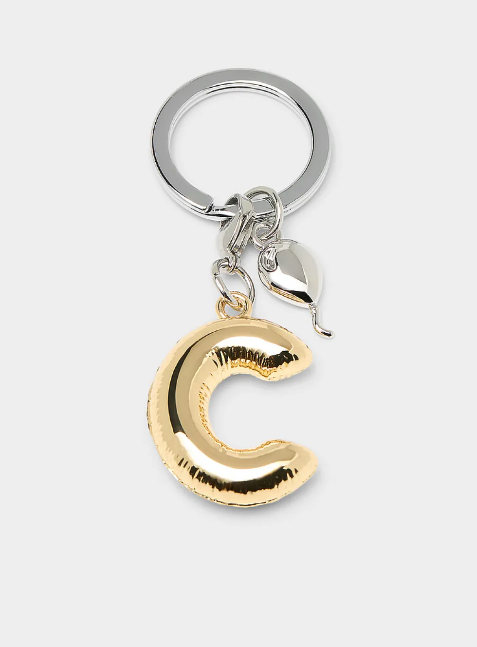 Inflatable letter charm key ring