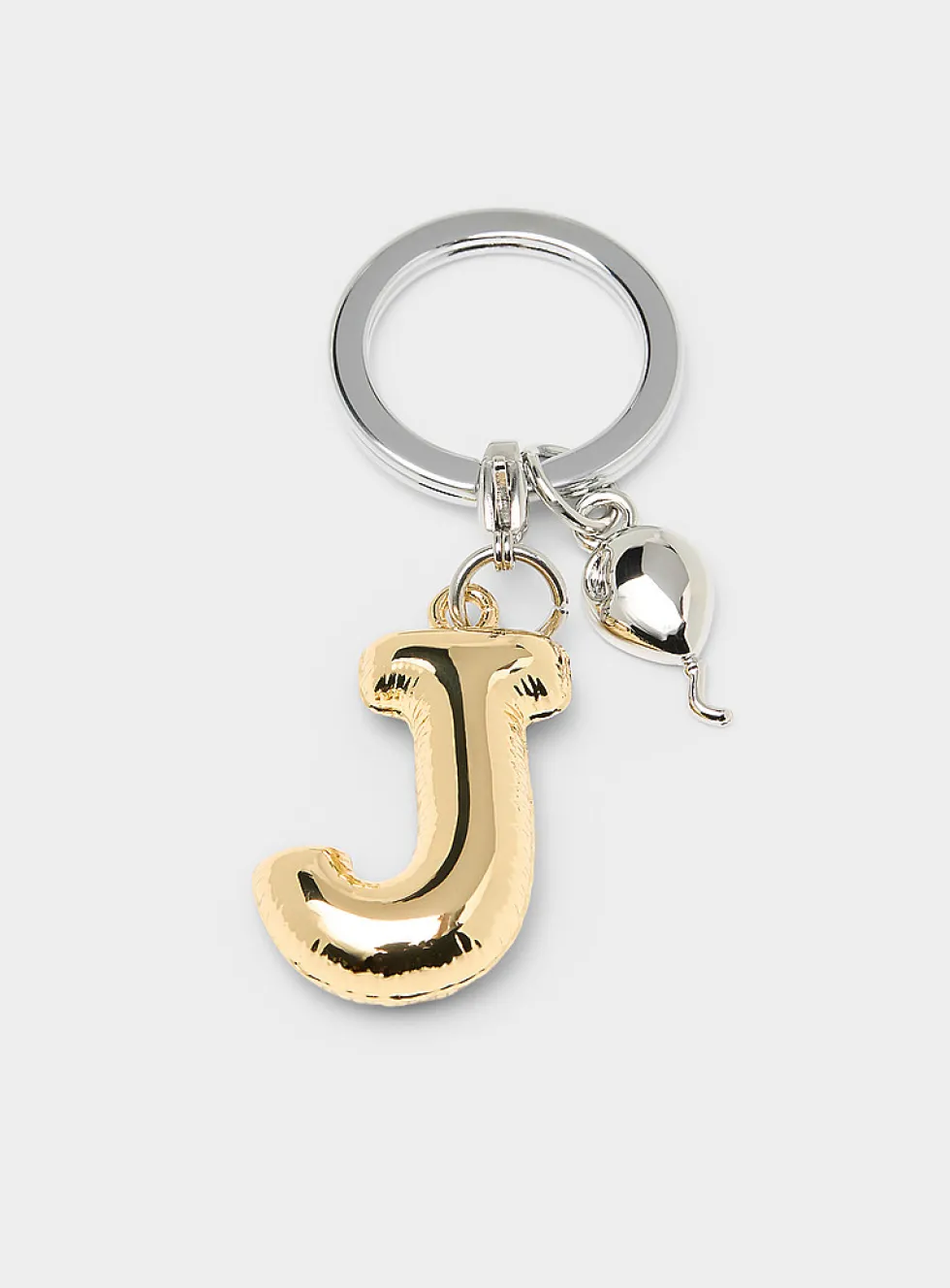 Inflatable letter charm key ring