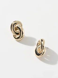 Interlocking hoop earrings