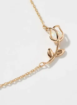 Iridescent tulip necklace