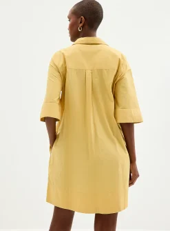 Johnny collar poplin dress