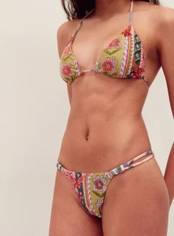 Jude pastoral mosaic high-cut cheeky bottom