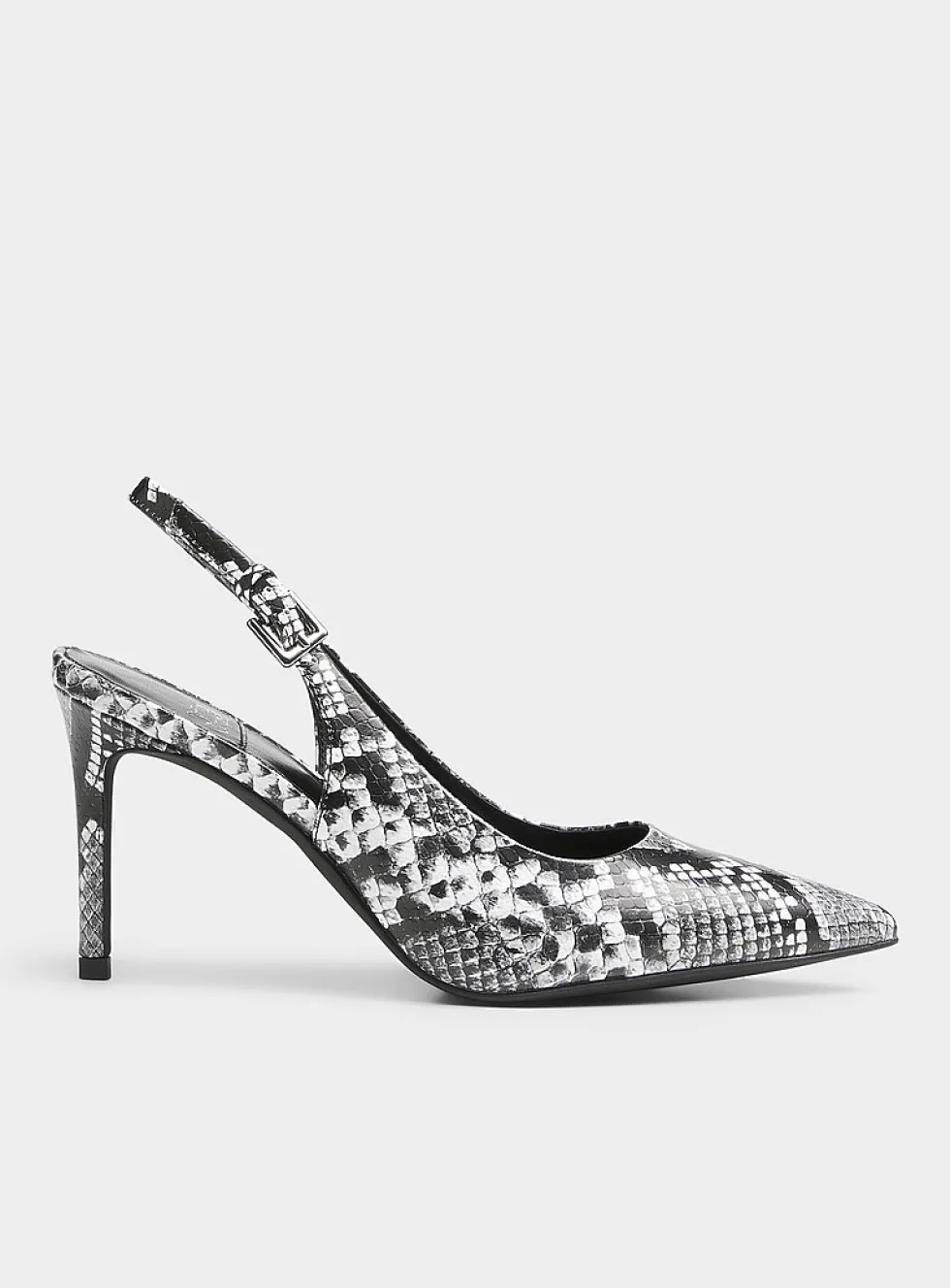 Kienna snakeskin leather slingback pumps