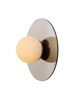 Krema glossy finish chrome wall sconce