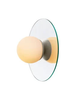 Krema glossy finish chrome wall sconce