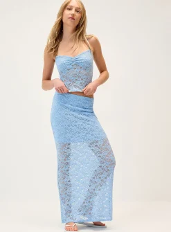 Lace maxi skirt
