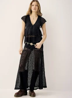 Lace maxi skort