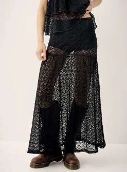 Lace maxi skort