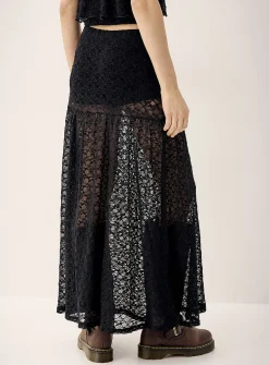 Lace maxi skort