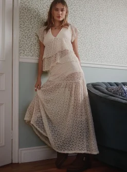 Lace maxi skort