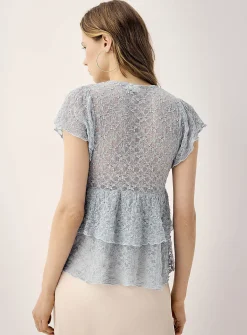 Lace tiered blouse