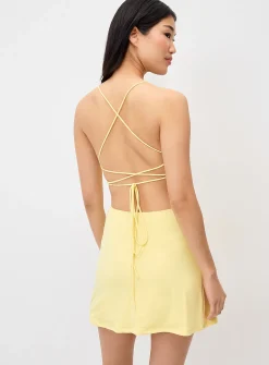 Laced back skate minidress
