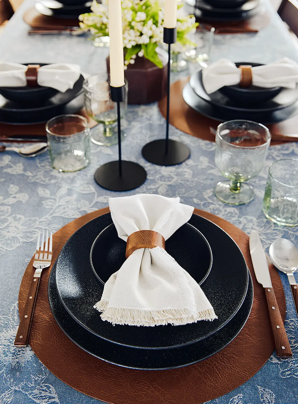 Large black plate