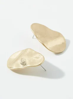 Large brushed earrings