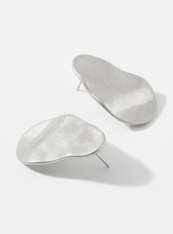Large brushed earrings