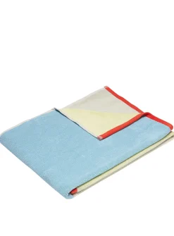 Large colour block contrasting trim towels