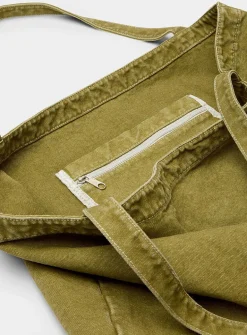 Large faded canvas tote