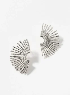 Large half-sun earrings