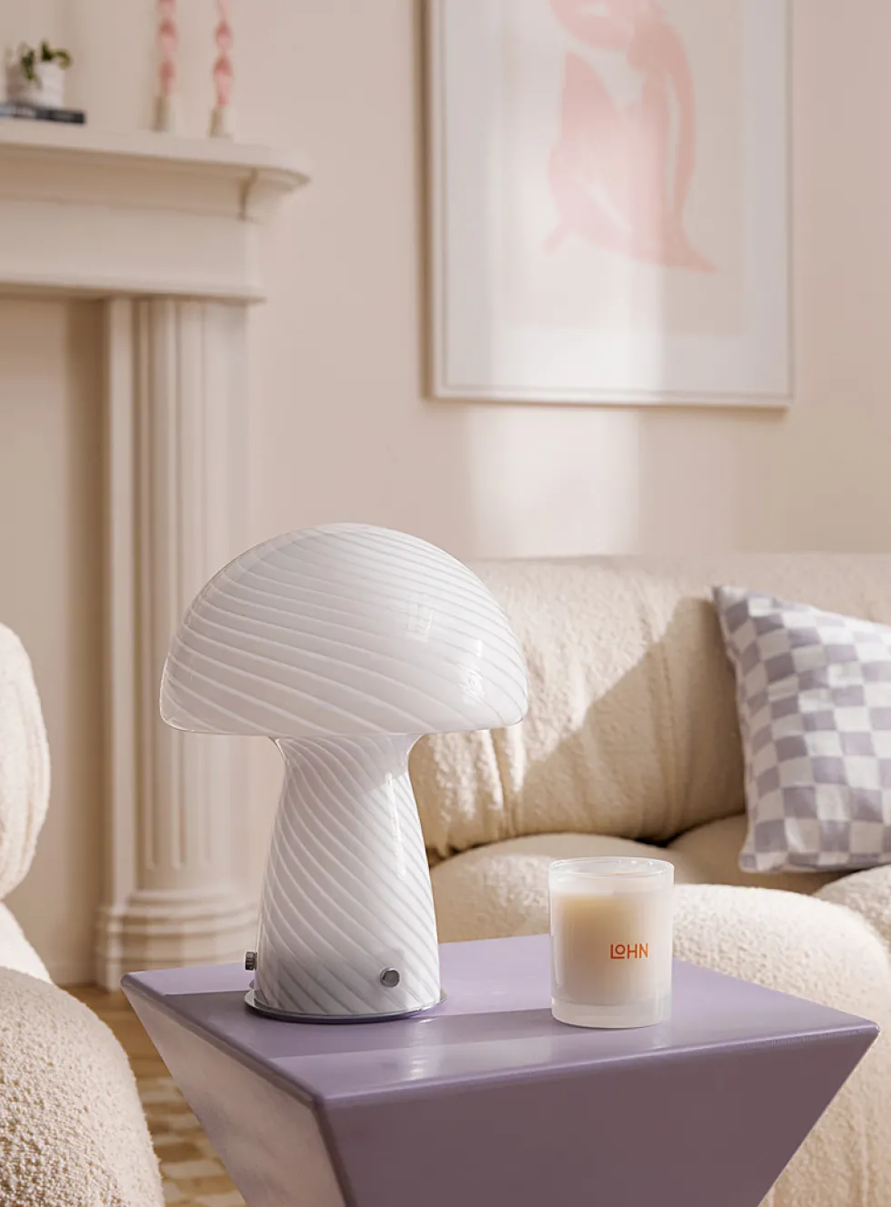 Large mushroom table lamp