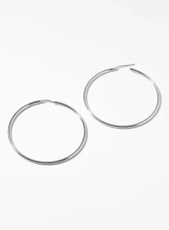 Large silver hoops