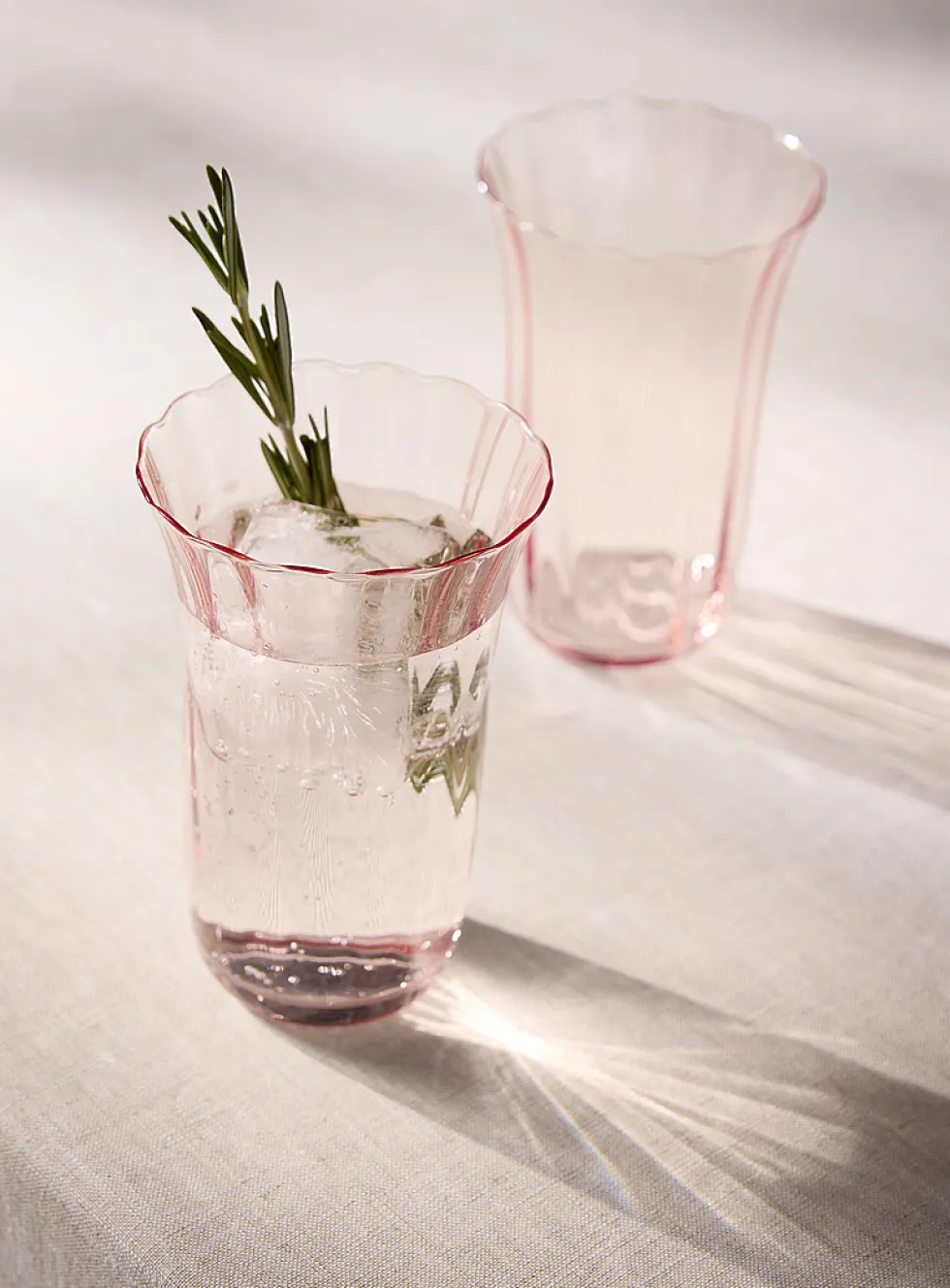 Large tulip-shaped glasses