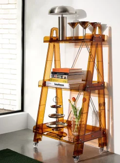 Large wheeled polycarbonate shelving