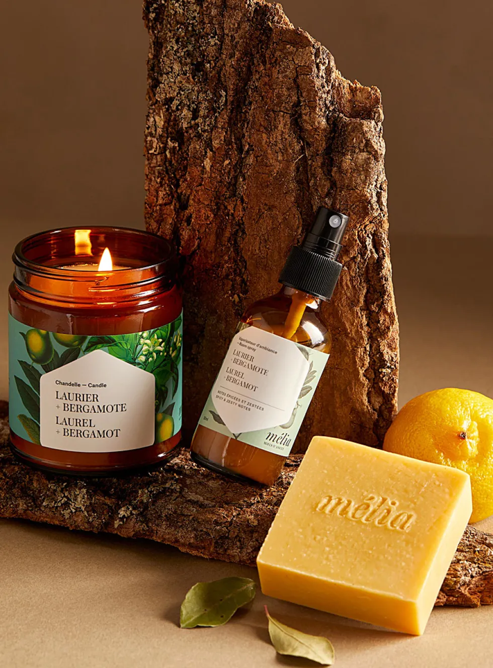 Laurel and bergamot relaxing trio